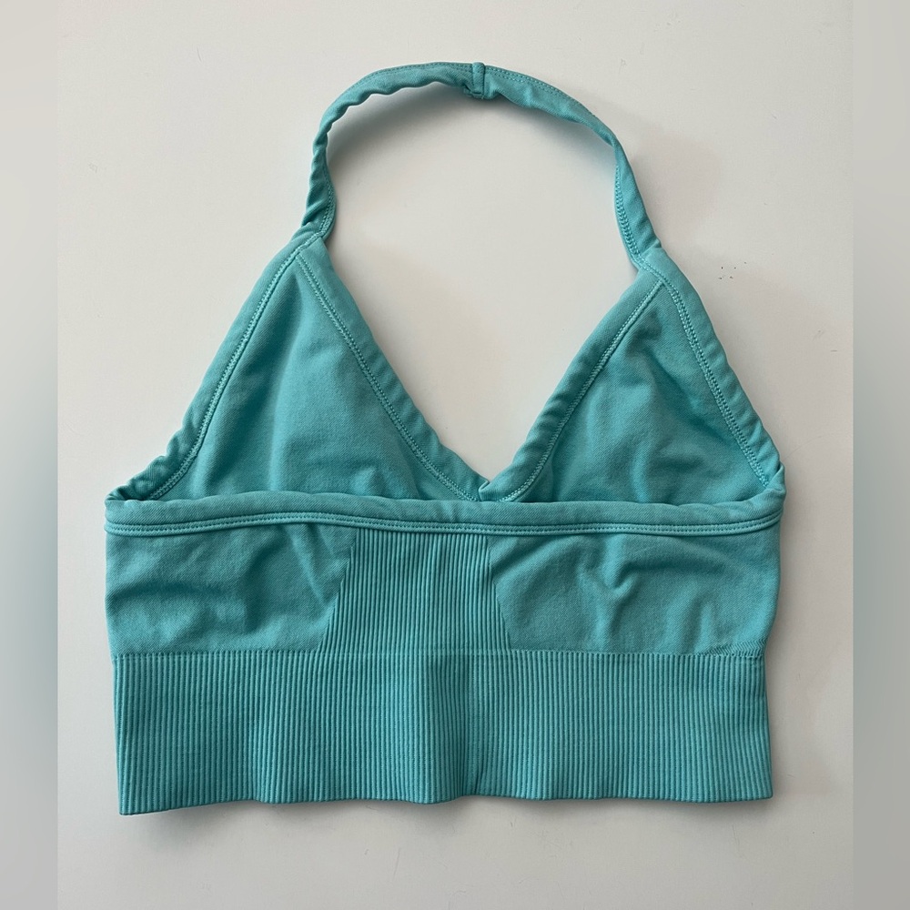 FP Movement by Free People Turquoise Halter Crop Top - Picture 2 of 4